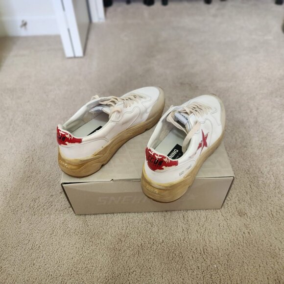 Golden Goose Men's Running Sole with leather star and heel tab with red print - Picture 7 of 8